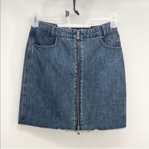 Avec Les Filles front zipper denim skirt closet stable closet basic sz 4